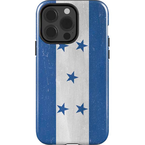 Honduras Flag Distressed iPhone 15 Pro Impact Case